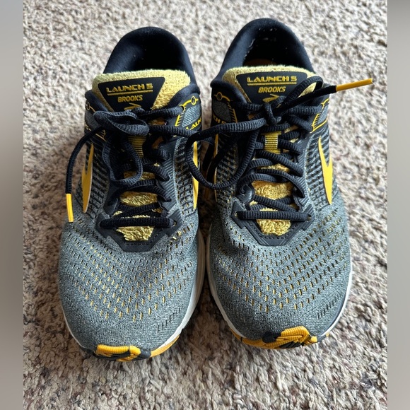Brooks Launch 5 Pittsburgh 2018 Womens Running Shoes Gray Yellow Size 9 - Picture 2 of 10